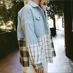 NWOT THE HAILEY DENIM/FLANNEL Plaid JACKET by BOBBIE WREN